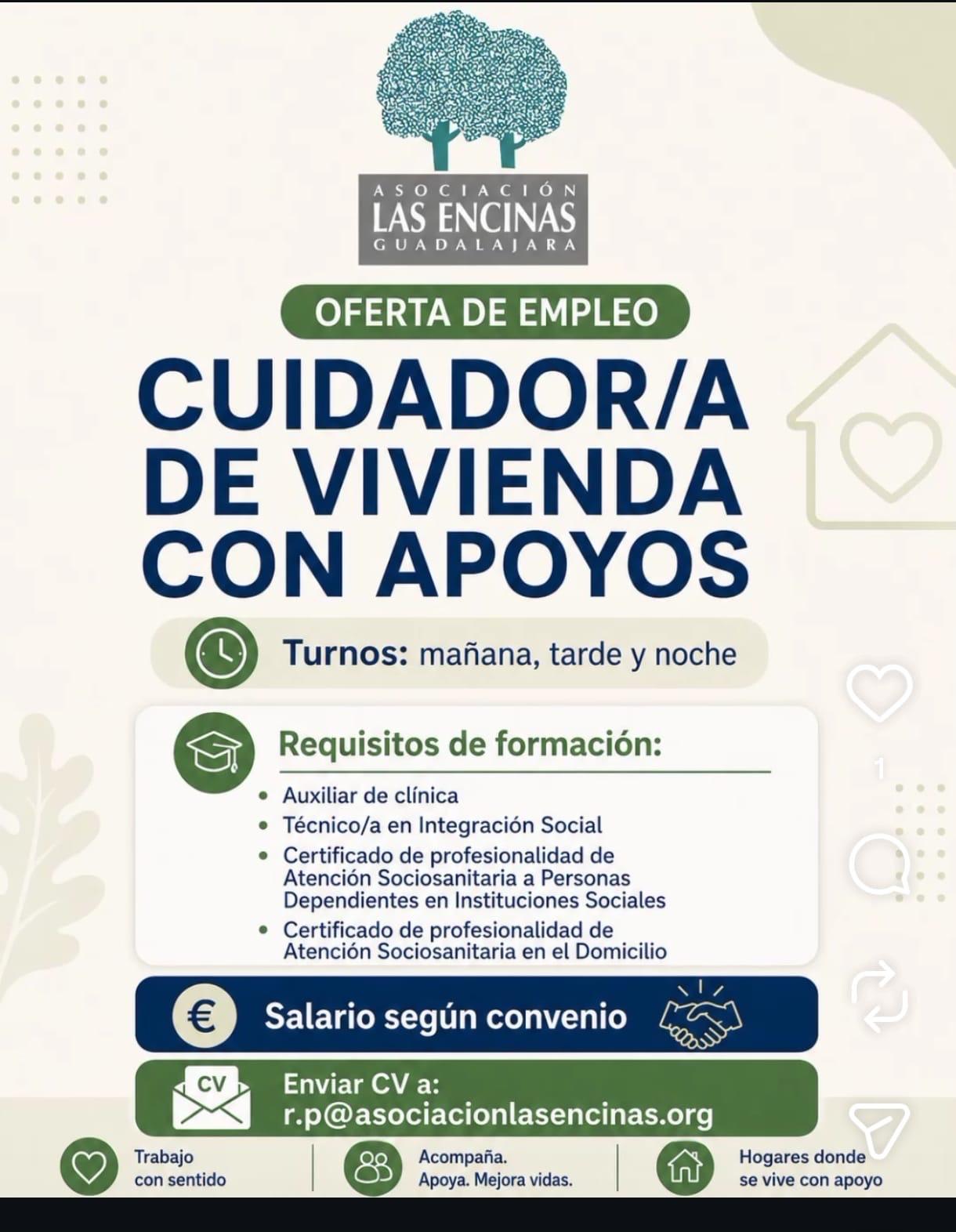CUIDADOR/A DE VIVIENDA CON APOYOS